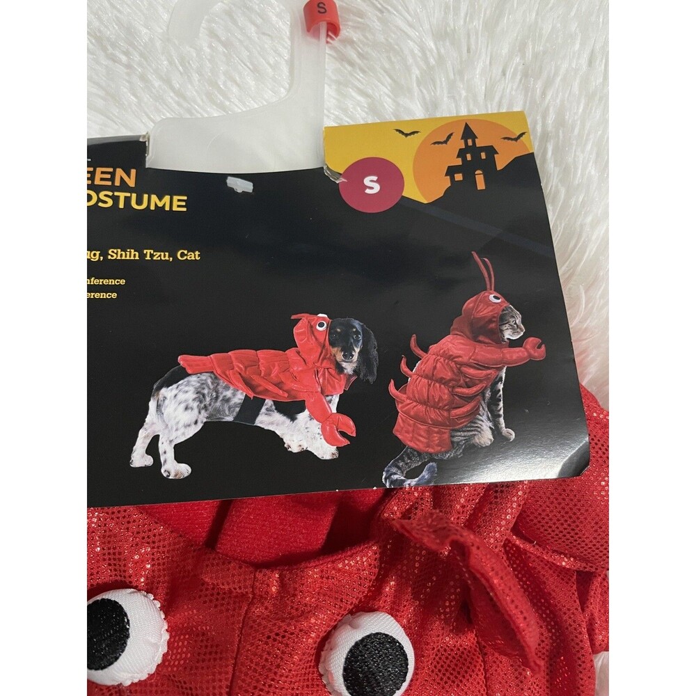 Vibrant Life Dog Pet Halloween Lobster Costume Size Small Jack Russell Pug Cat - Picture 2 of 4